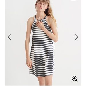 Madewell District Knit Dress Navy and Cream